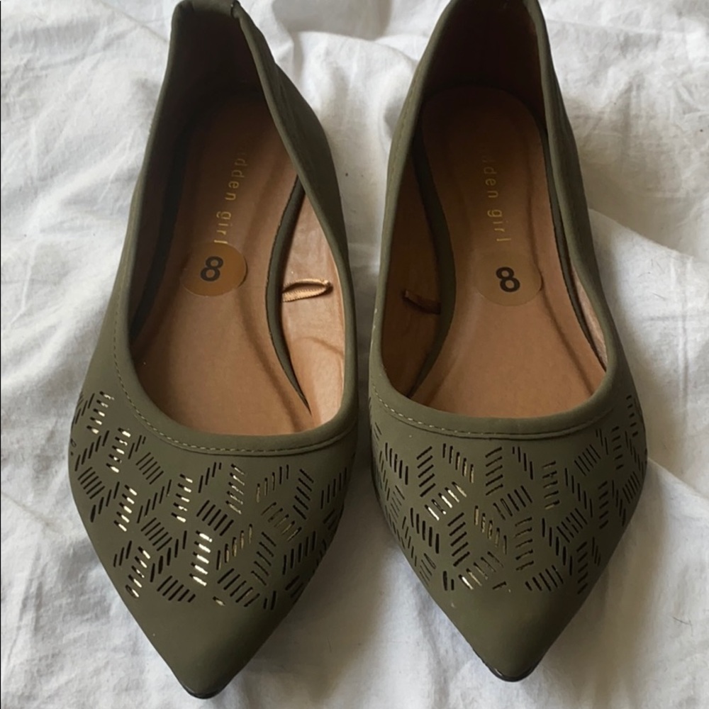 Army Green Madden Girl Flats